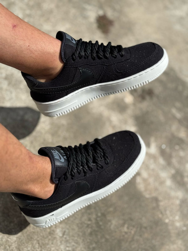 Tênis Air Force Cadarço Trançado - Preto (Frete Grátis)