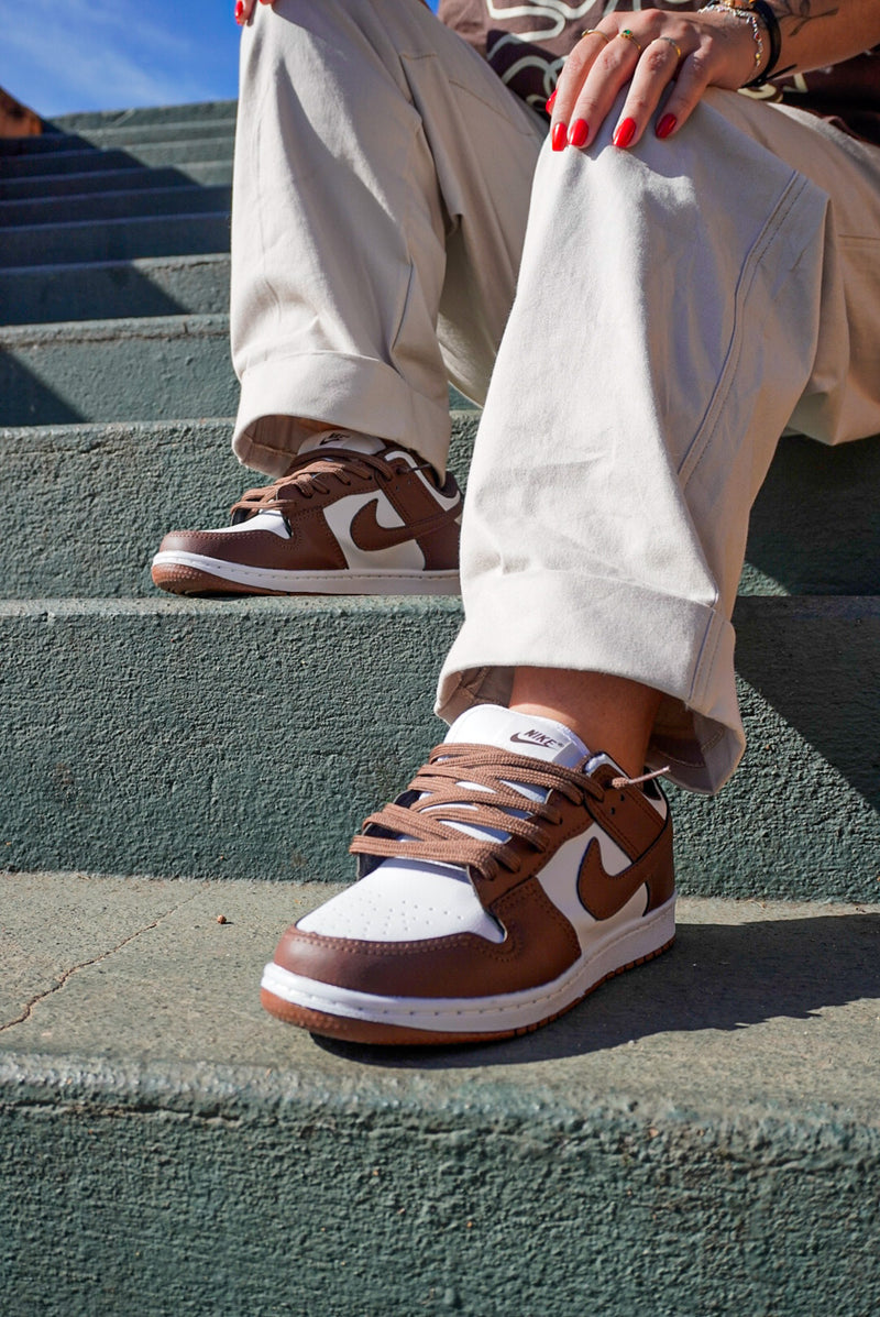 Tênis Dunk Low Pro SB - Marrom e Branco (Frete Grátis)