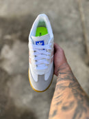 Tênis Samba OG - Branco, Rosa e Sola Caramelo (Frete Grátis)