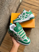 Tênis Designer Skate Sneaker - Verde e Branco (Frete Grátis)