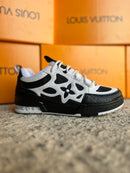 Tênis Designer Skate Sneaker - Preto/Branco (Frete Grátis)