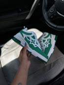 Tênis Designer Skate Sneaker - Verde e Branco (Frete Grátis)