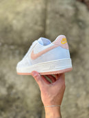 Tênis Air Force 1 - Branco com Sola Rosa (Frete Grátis)